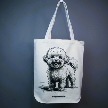 Happy Bichon - Dog Tote Bag – Eco Canvas