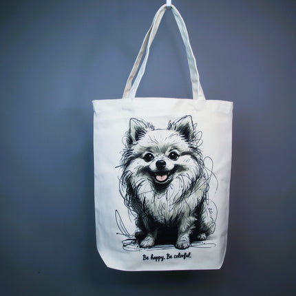 Happy Pomeranian - Dog Tote Bag – Eco Canvas