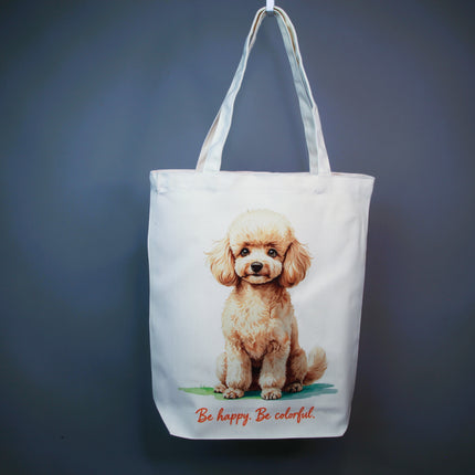 Happy Poodle Portrait - Dog Tote Bag – Eco Canvas