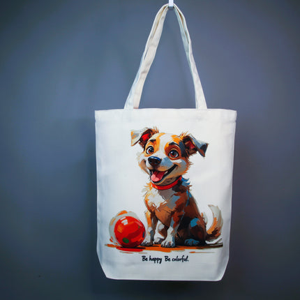 Playful Puppy - Dog Tote Bag – Eco Canvas