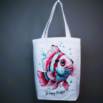 Clown Fish - Tote Bag (Black, White, Beige) – Eco Canvas