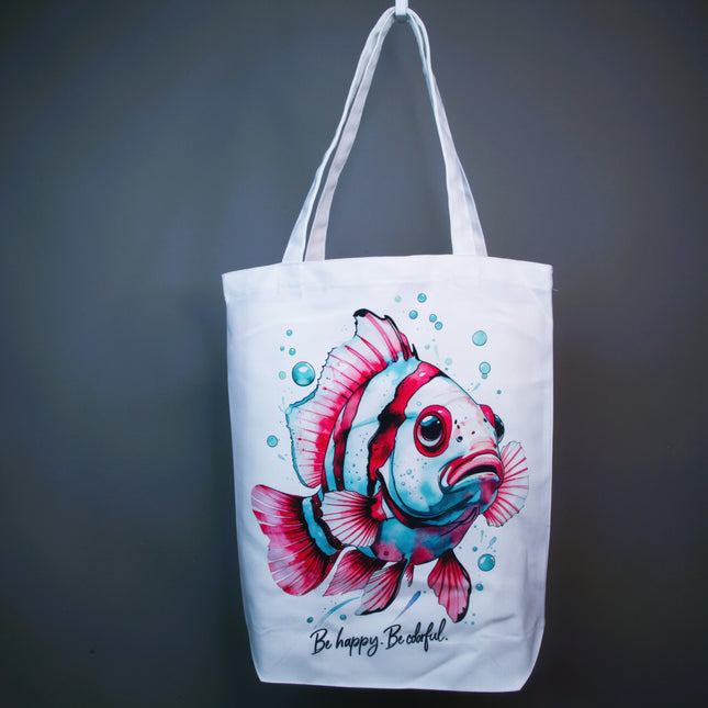 Clown Fish - Tote Bag (Black, White, Beige) – Eco Canvas