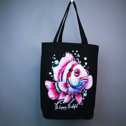 Clown Fish - Tote Bag (Black, White, Beige) – Eco Canvas