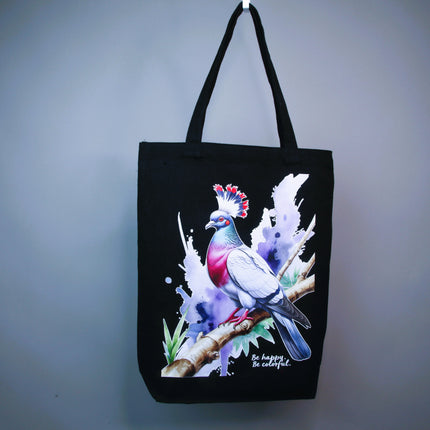 Colorful Pigeon - Bird Tote Bag – Eco Canvas