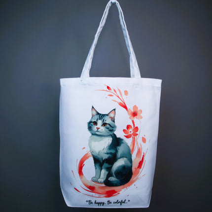Sakura Spirit - Cat Tote Bag – Eco Canvas