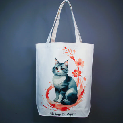 Sakura Spirit - Cat Tote Bag – Eco Canvas