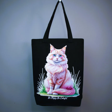 Fluffy Blue Eyes - Cat Tote Bag – Eco Canvas