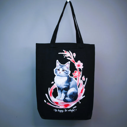 Sakura Spirit - Cat Tote Bag – Eco Canvas