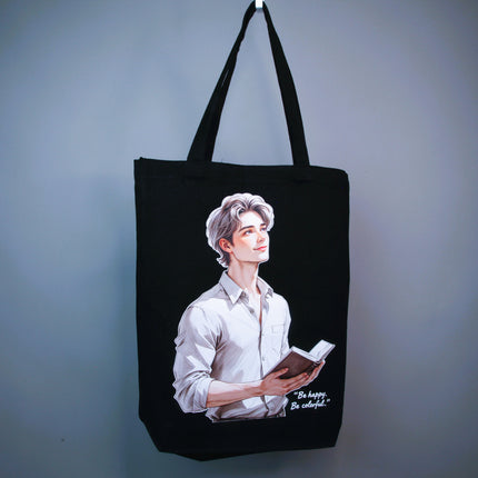 The Man with a book - Lifestyle Bag Tote – Eco Canvas