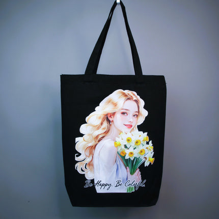 Beautiful girl with Sunshine Smile - Lifestyle Bag Tote – Eco Canvas