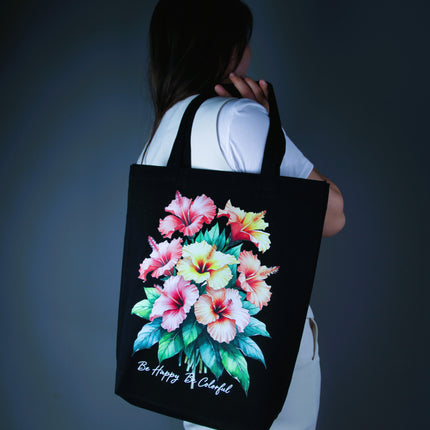 Vibrant Hibiscus - Flower Tote Bag – Eco Canvas