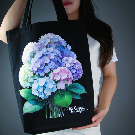 Colorful Hydrangea - Flower Tote Bag – Eco Canvas