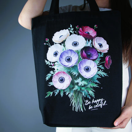 Bouquet Anemone  - Flower Tote Bag – Eco Canvas