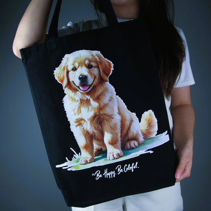Happy Golden Retriever - Dog Tote Bag – Eco Canvas
