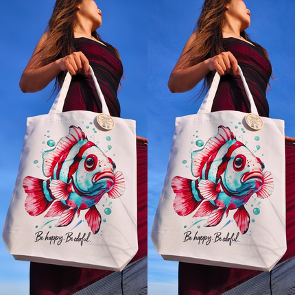 Clown Fish - Tote Bag (Black, White, Beige) – Eco Canvas
