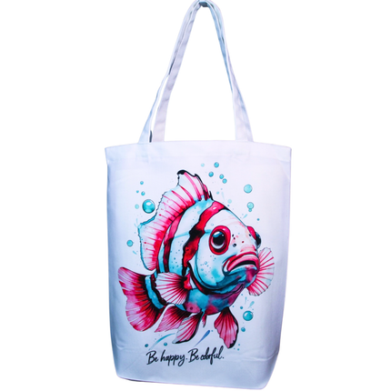 Clown Fish - Tote Bag (Black, White, Beige) – Eco Canvas